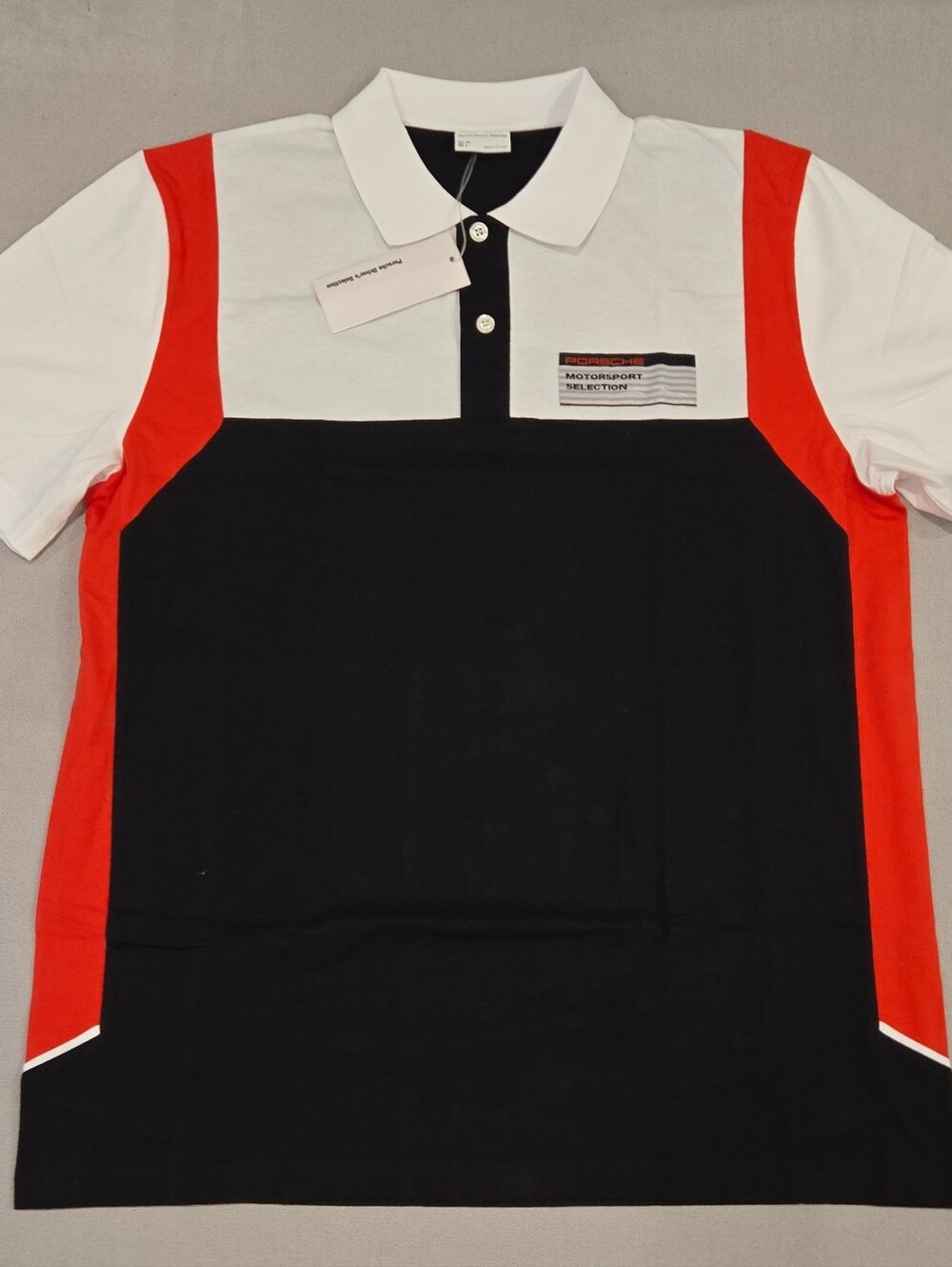 Porsche Drivers Selection Polo Shirt Motorsport Racing Colorblock NWT Mens Large